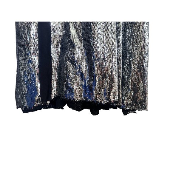 Dress The Population Ingrid Sequin Gown Women Medium Silver Prom Evening Mermaid - Picture 13 of 16